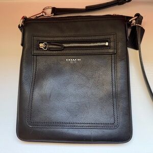 Coach Black Crossbody Purse 8"w x 9"h